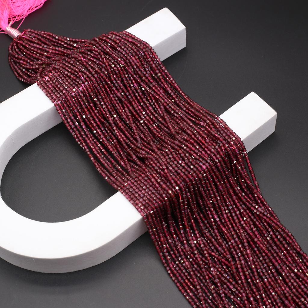 Натуральный камень бусины эпидот/гранат квадратные маленькие бусины 2 мм подвески для изготовления ювелирных изделий DIY ожерелье браслет серьги аксессуар