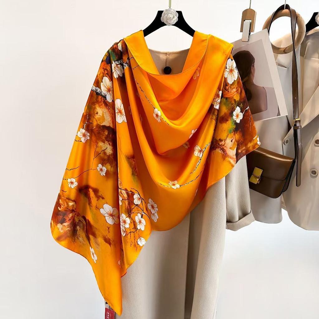 Women's New Style with Shirts In Autumn and Winter Fashionable and Versatile Silk Light Luxury Gift for Mother Scarf