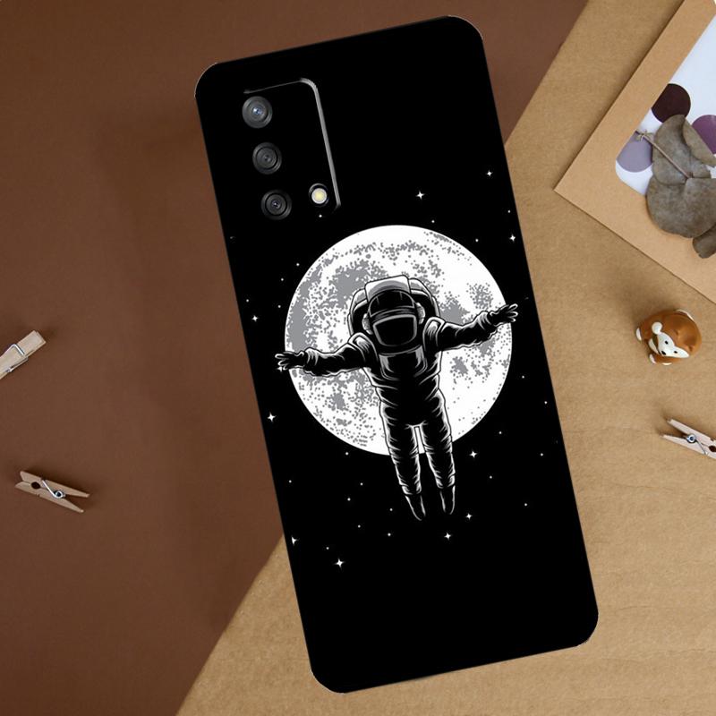 Эстетичный Космический Лунный Астронавт Для Oppo A18 A38 A58 A78 A98 A40 A60 A80 A74 A94 A54 A16 A76 A96 A15 A57S A17 A77 Чехол для Телефона