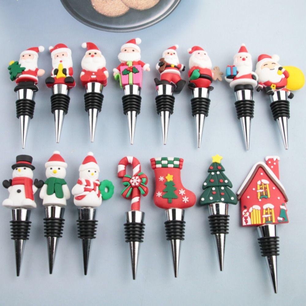 Reusable Metal Wine Corks Twist Cap Christmas Bottle Sealing Plug Durable Wine Sealers Kitchen