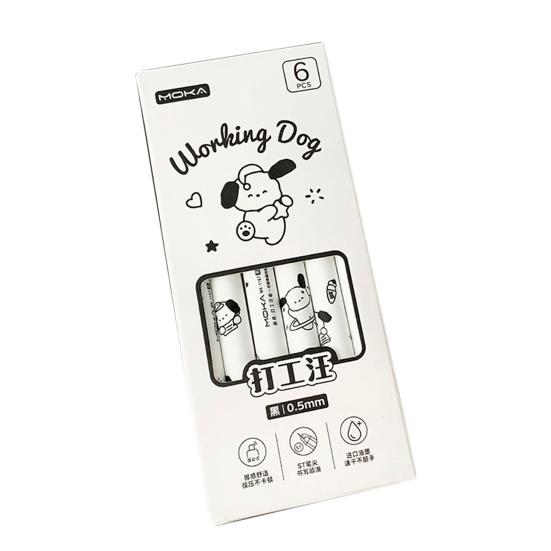 6 шт. гелевая ручка, удобная ручка, пресс-тип, студенческая ручка, гладкая ручка для письма, милые канцелярские принадлежности, школьная ручка