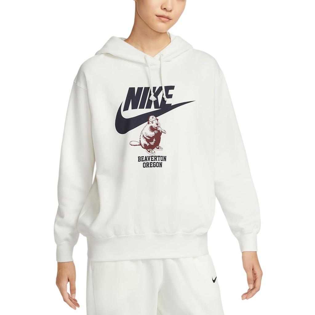 Nike Sweatshirts Women's White Hooded Moderate Regular HV1745-133