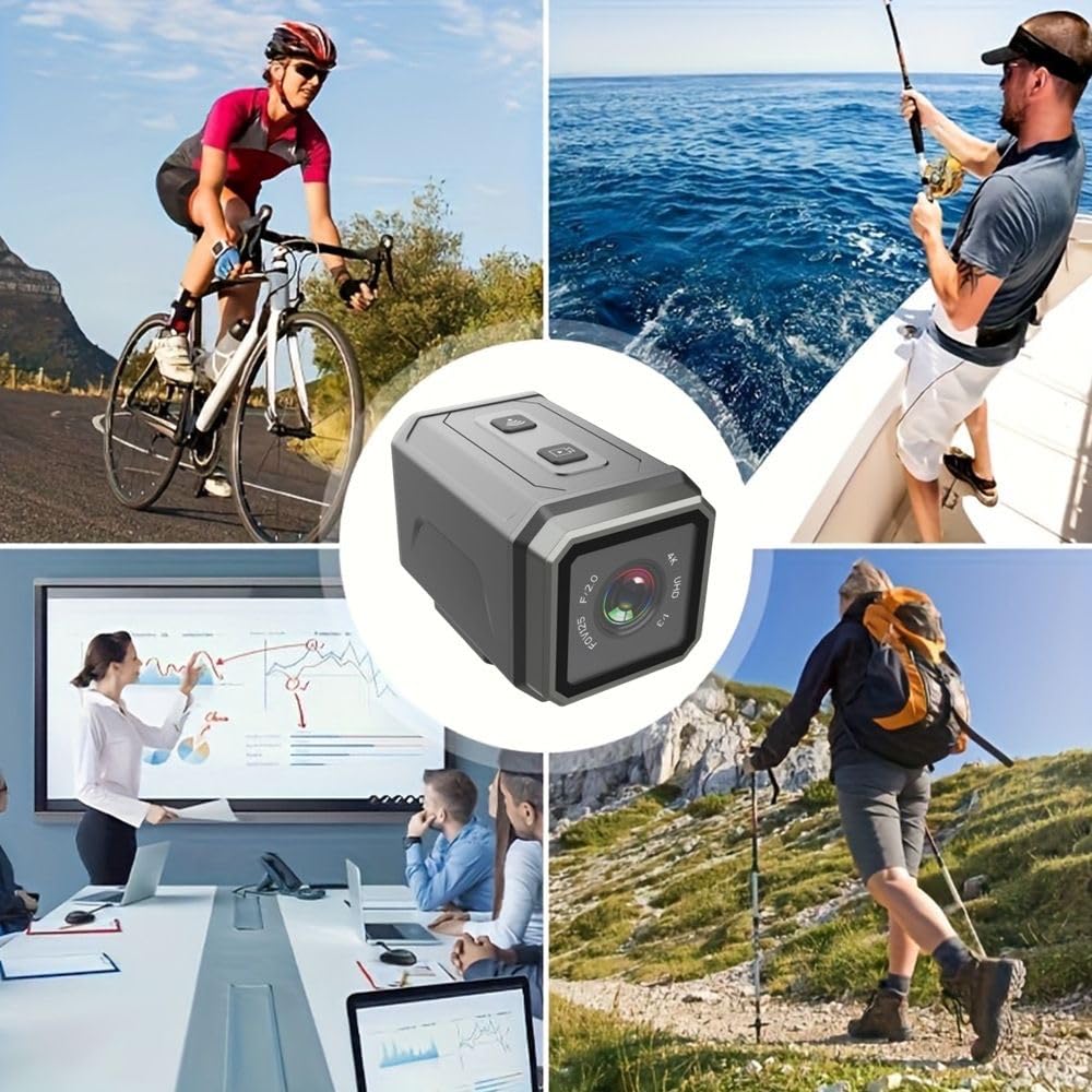 4K Мотоциклетная видеорегистратор с подключением к смартфону UHD Передняя камера IP65 Непрерывная запись Мини-спортивная камера Видеозапись Действие Изображение Крепление на руль В комплекте инструкция на японском языке