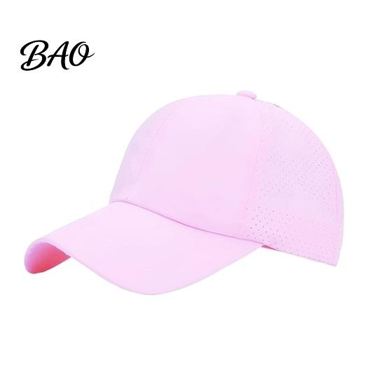 Adjustable Baseball Cap Women Cap, Elastic Straps Quick-Drying Sun Hat, Breathable Workout Hat Criss-Cross Ponytail Design for Running Yoga