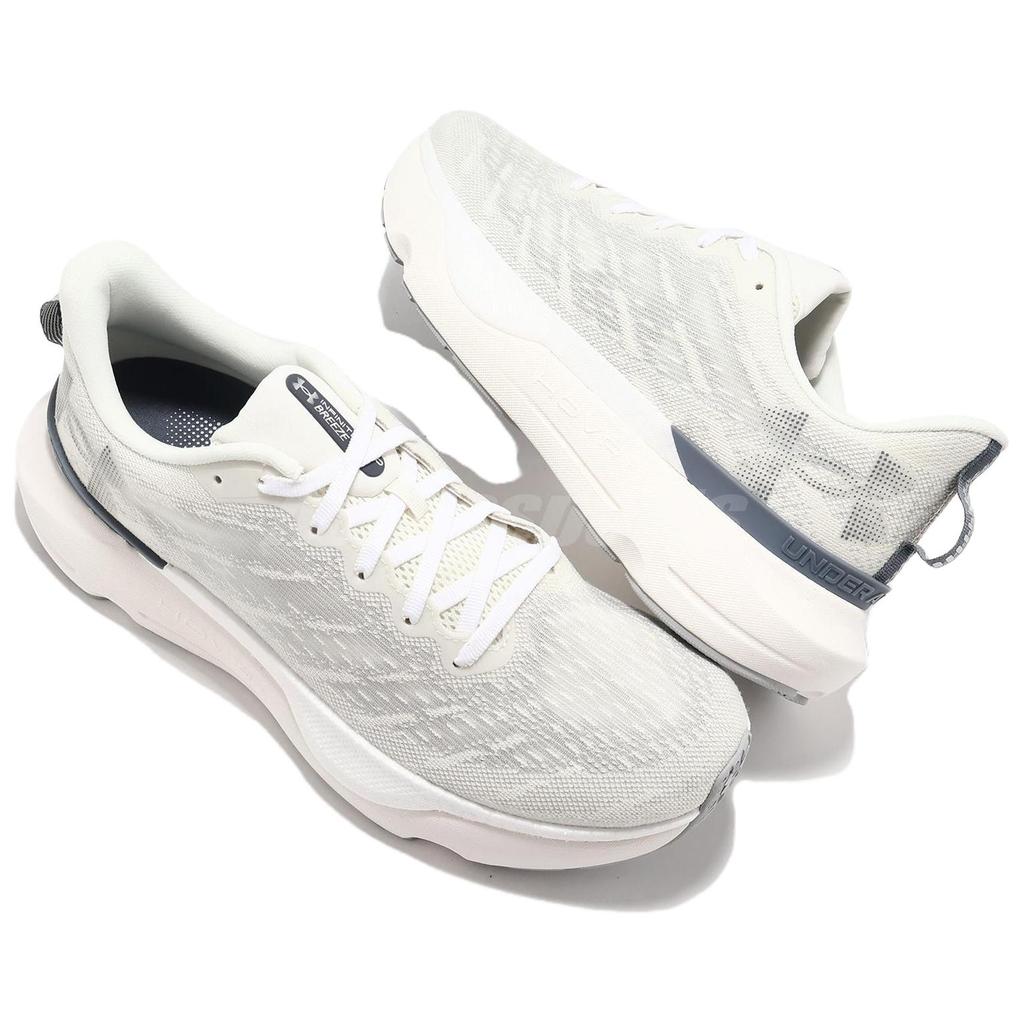 Under Armour HOVR Infinite Pro Breeze - белые кварцевые мужские кроссовки кремовые модно-серые гравийные 3027187-302