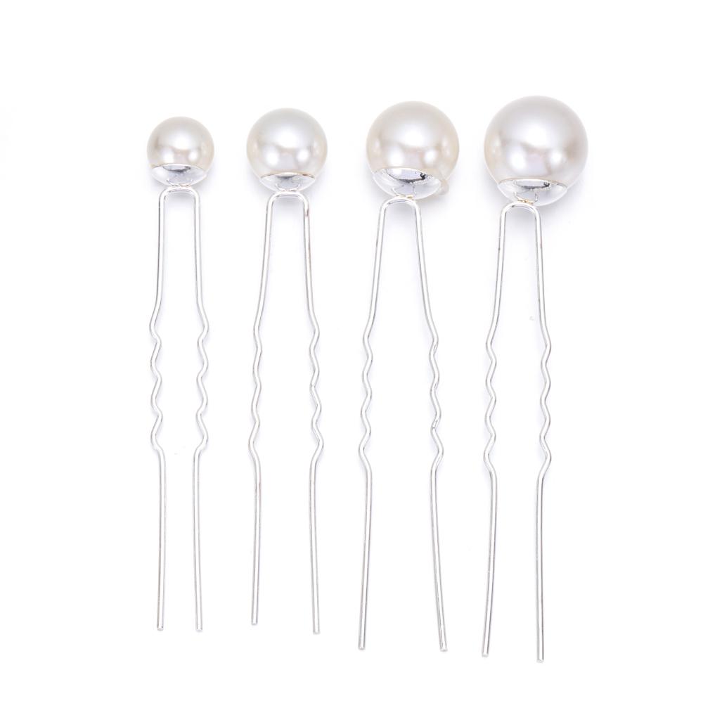 Hairstyle Design Tools Wedding Headwear Pearl Hair Pins U Shape Hair Clip Pearl Hair Stick