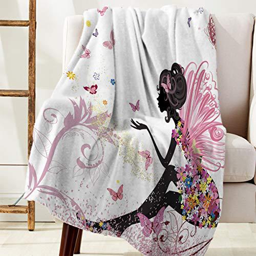 Angel Print Blanket Soft Comfortable Flannel Blanket Sheets Sofa Nap Blanket