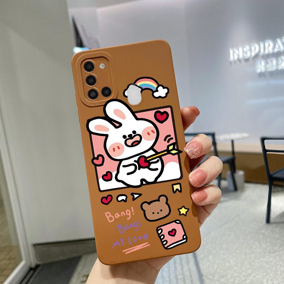 Чехол для Samsung Galaxy A21s Фиолетовый Лавандовый Цветок Защита Камеры Мягкий Чехол для Телефона Для Samsung A21s 6.5" SM-A217F A 21 s Чехол