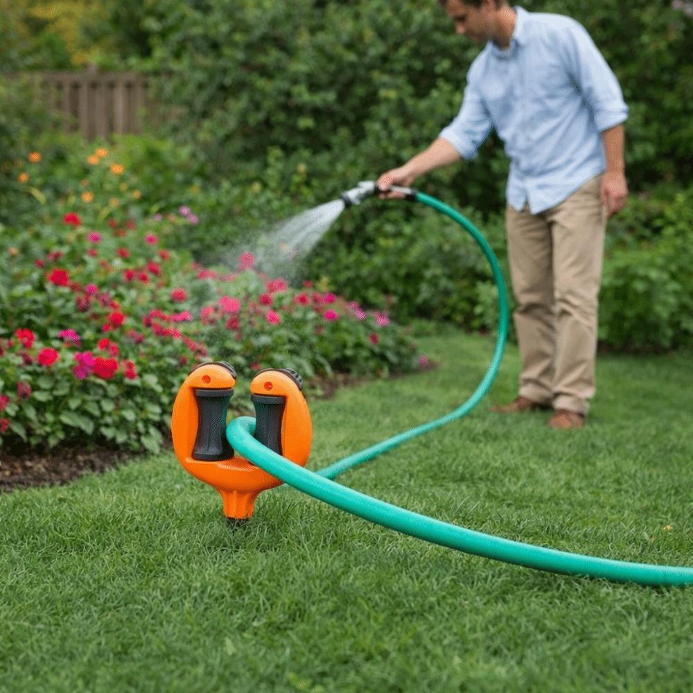 Durable Hose Guide Holder Roller Top Hose Guide Spike Practical Garden Hose Guide Lawn Watering