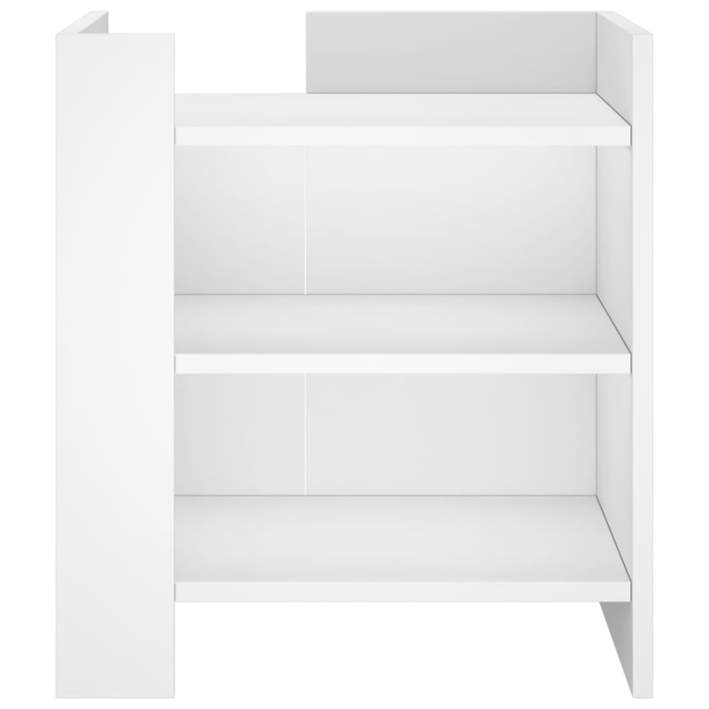 Nightstand White 45 x 50 x 50 cm Particleboard