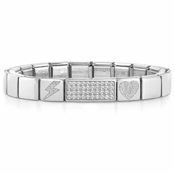 Nomination Glam Combination Bracelet Cubic Glitter Symbol Steel Women'S Bracelet Set Glam06
