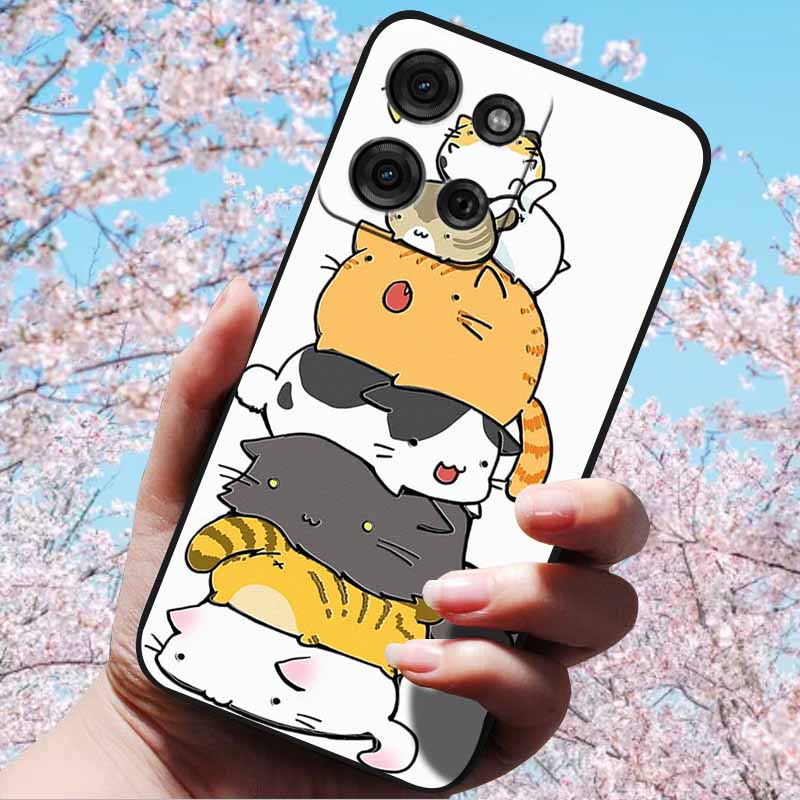 For Motorola Moto G15 4G/ G15 Power/G75 5G 3D Relief Flower Emboss Soft Silicone Cases Back Cover with 3D Flower Patter for G15