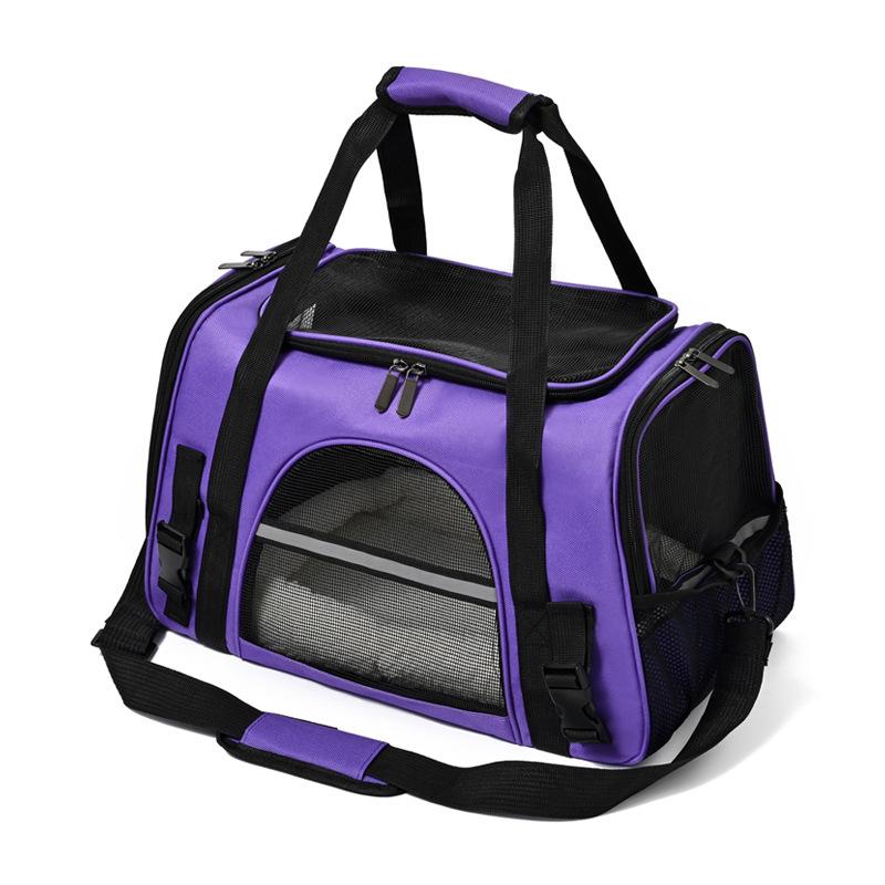 Foldable Cat Bags Soft-Sided Portable Dog Carrier Mesh Breathable Carrier Bags Foldable Cats Handbag Travel Pet Bag Transport Bag