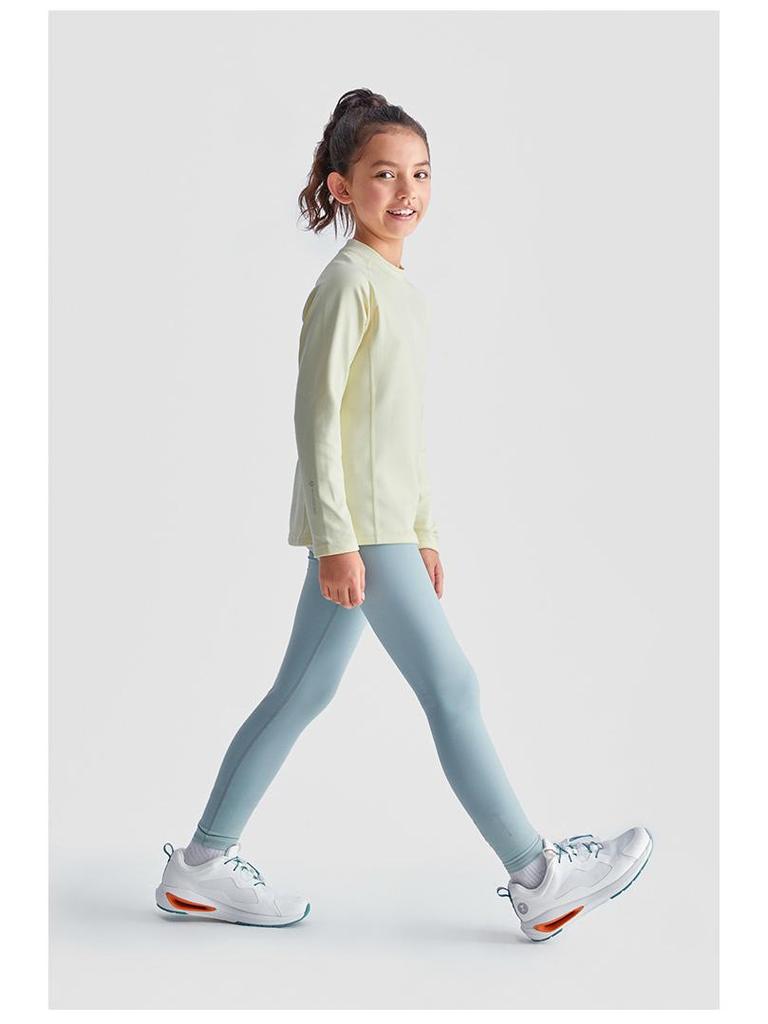 Детский топ с длинным рукавом для йоги и фитнеса, быстросохнущий