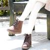 Autumn and Winter Fashion New Casual Comfortable Plus Velvet Warm Solid Color Cross Belt Round Toe Women's Short Boots