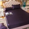 Satin Sheets Fitted Sheet Solid Color Rayon Mattress Cover Elastic Band Bed Sheet King 200x200 200x220 No Pillowcase Beddings