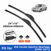 2PCS 4PCS Wiper Blades for KIA Cerato Spectra Sportage 2004 Front Double Rubber Strip Wiper Blade Windshield Brushes Windscreen Window Accessories
