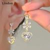 Lindon модные серьги-капли из медного сплава с цирконом для женщин, подарки на свадьбу