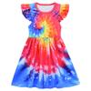 Cartoon Digital Printing, Medium And Large Girls' Dress, Flying Sleeves, Milk Silk Skirt + Bag 2282.