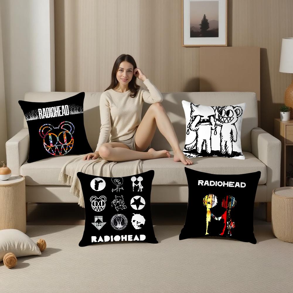 B-Британская группа RadioheadS Наволочка Плюшевая Ткань Мягкая Наволочка Двусторонняя Печать Чехол для Подушки Чехол для Декоративной Подушки