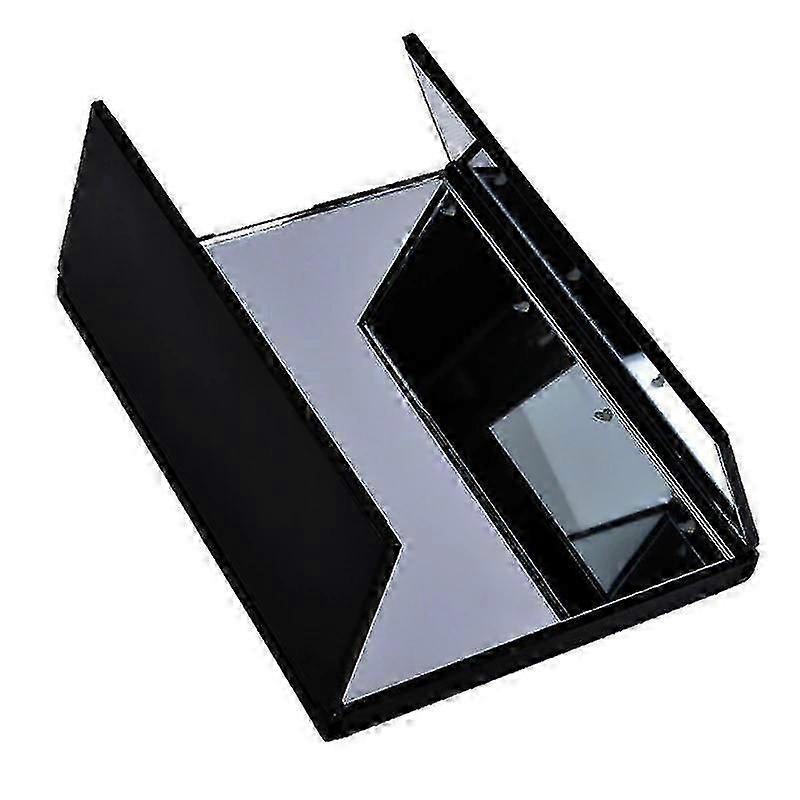 Portable Led Light Makeup Mirror Vanity Cosmetic Hand Folding Led Mirror Lamp|makeup Mirrors(black)