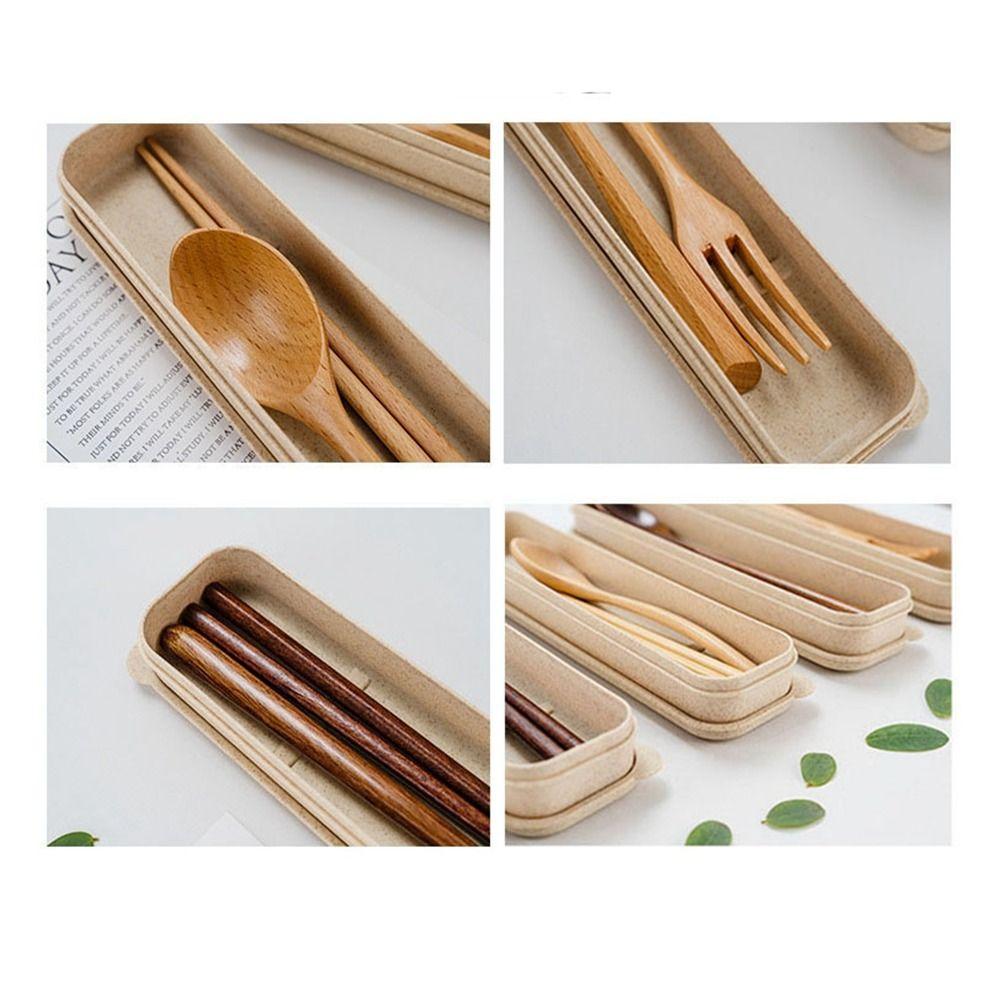 Натуральная деревянная вилка палочки для еды набор для ужина ручной работы новый рис супы ложка кухонные принадлежности