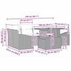 Garden Sofa Set with Storage 7 pcs Black Poly Rattan
