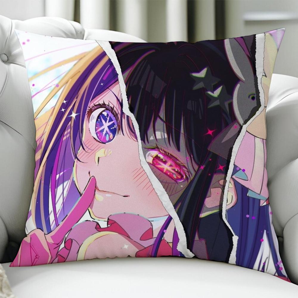 OOshi No Ko cushion cover Birthday Anniversary Gifts Double Sided Printed Zipper Cushion Cover Soft Skin Bedding