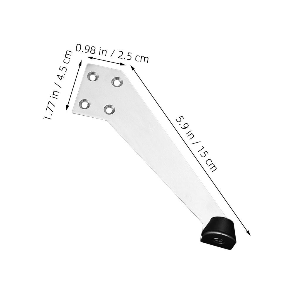 Stainless Steel Wall Mounted Door Stopper with Silent Buffer Technology 90 Degree Opening Limiter for Noise Reduction Stability