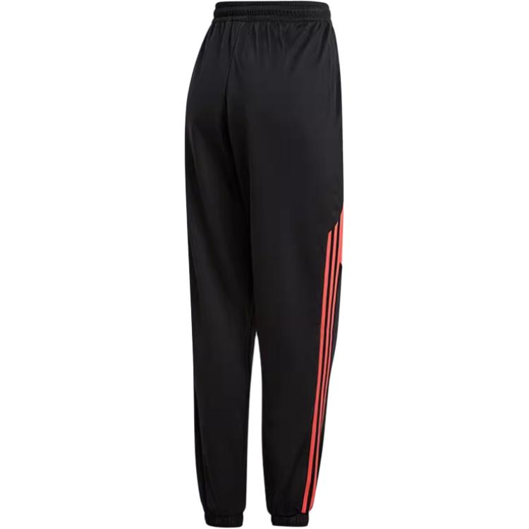 adidas Оригинальные спортивные брюки со шнуровкой и манжетами в стиле ретро, трикотажные спортивные брюки для женщин, черные, оранжево-красные GC6765