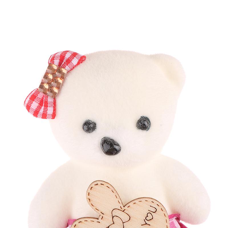 10 шт./набор букет медведей маленький плюшевый мишка пара медведей подарочная упаковка свадебный подарок на день рождения