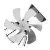 6-лопастной вентилятор для печи с подогревом, ручное управление, настольный вентилятор для камина из алюминиевого сплава для сжигания дров