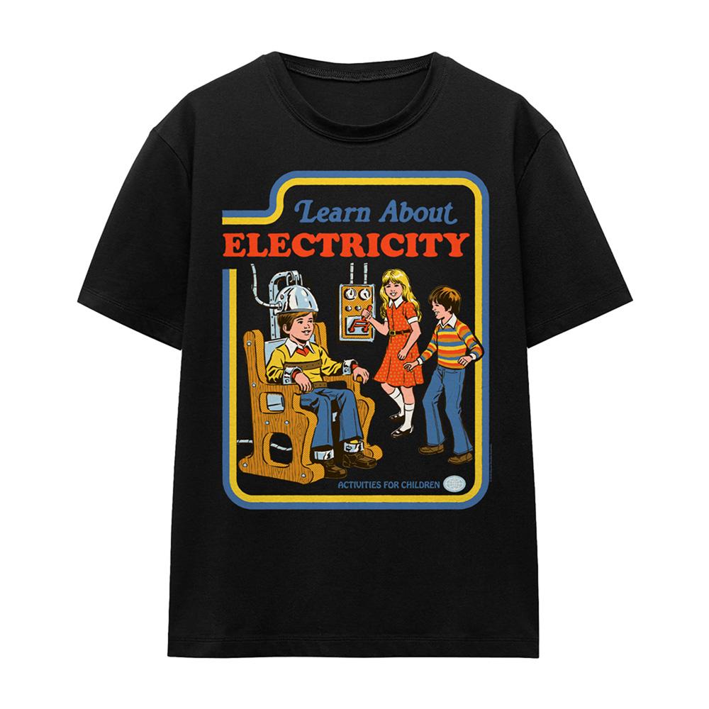 Steven Rhodes Womens/Ladies Learn About Electricity T-Shirt
