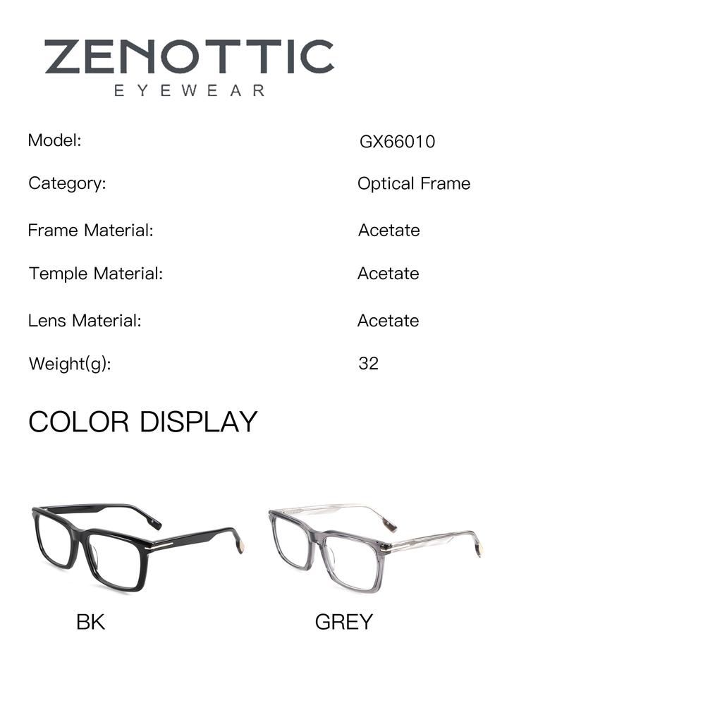 ZENOTTIC Gentlemen S Size Rectangular Acetate Optical Prescription Eyeglasses Progressive Myopia Blue Light Blocking Glasses