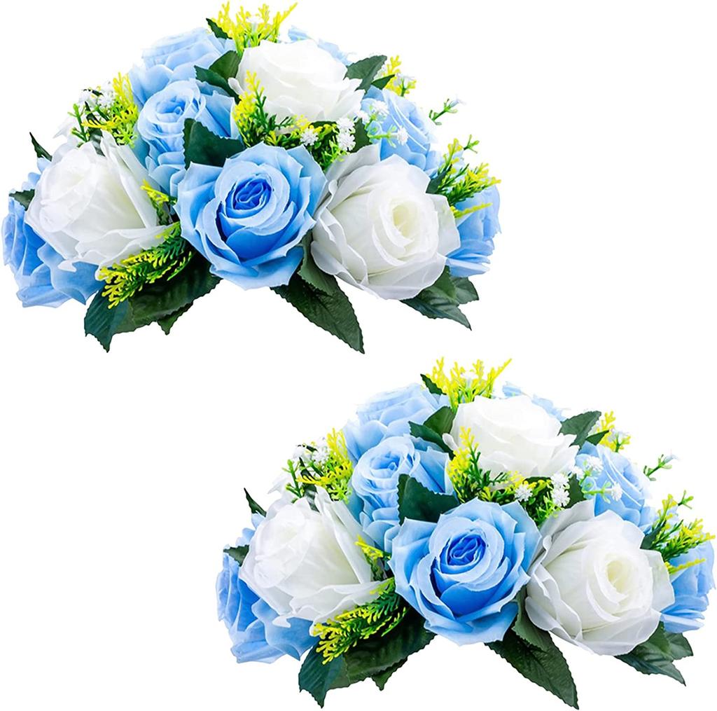 Silk Flowers Bouquet Artificial Roses Table Centerpieces Weddings Decoration Flower Balls for Reception Event