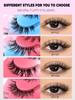 Xiaomi GROINNEYA Cat Eyelashes 3D Mink Lashes Fluffy Clear Band Lashes Mink False Eyelashes Soft Wispy Natural Eyelash Extension