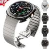 Титановый ремешок без зазоров для Samsung Galaxy Ultra Watch 47 мм Мужской роскошный ремешок для часов SAMSUNG GALAXY ULTRA 47 Металлический браслет