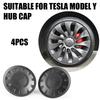 4pcs For Tesla Model Y Performance 21-inch Car Wheel Hub Center Cover Replacement Parts Auto Tire Hubcap Badge Decor Accessories