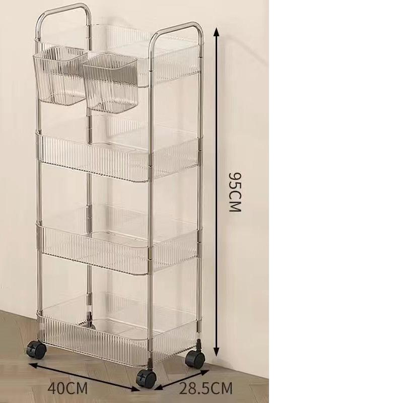 Тележка на колесиках для ванной комнаты, органайзер для хранения, передвижной стеллаж, органайзер, тележка для хранения косметики для офисной кухни