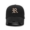 Spring New Embroidered Three-dimensional R Letter Hat Men's and Women's Youth Casual Simple and Versatile Hard Top Curved Brim Baseball Cap