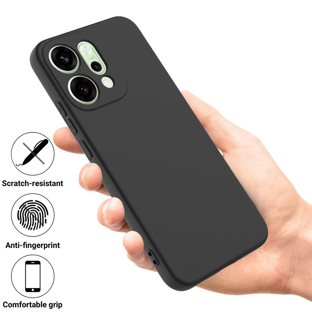 For Oppo Reno14 5G (China)/Oppo Reno14 5G (Global) Liquid Silicone Case Phone Back Cover with Hand Strap