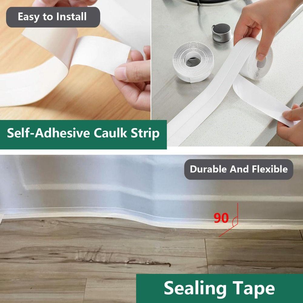 Decorative Caulk Tape Mildew-proof Sealing Tape Professional Shower Tile Sealer  Toilet