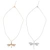 Trendy Dragonflies Zircon Charm Necklace for Stylish Women Ladies Sturdy Alloy Fashion Jewelry for Adults Casual Wear