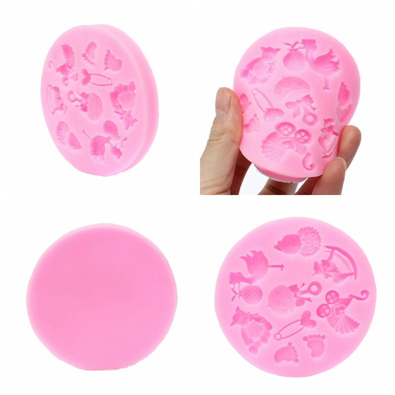 Силиконовая форма для детского душа, форма для помадки, торта, шоколадная выпечка, сахарный декор, MEIfang