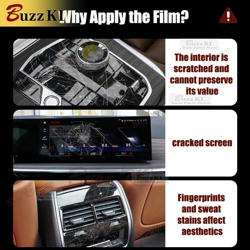 For Mitsubishi Outlander 2024 Accessories Car interior film transparent TPU Gear Panel Center Console Anti-scratch Sticker
