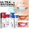 Probiotic whitening toothpaste cleans teeth, freshens breath, protects gums and