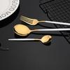 Зеркальный набор столовых приборов из розового золота из нержавеющей стали для дома, обеденный набор для вечеринки, вилка, ложка, десертный нож, кухонный набор столовой посуды для обеденного стола