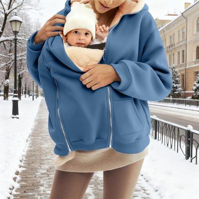 Женское модное пальто оверсайз однотонное на флисовой подкладке с длинным рукавом