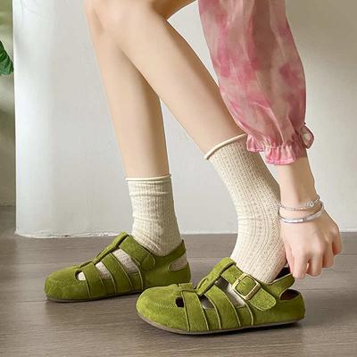Модные шлепанцы из натуральной кожи Sumer, женские легкие зеленые кроссовки, резиновые сандалии для женщин, для спорта