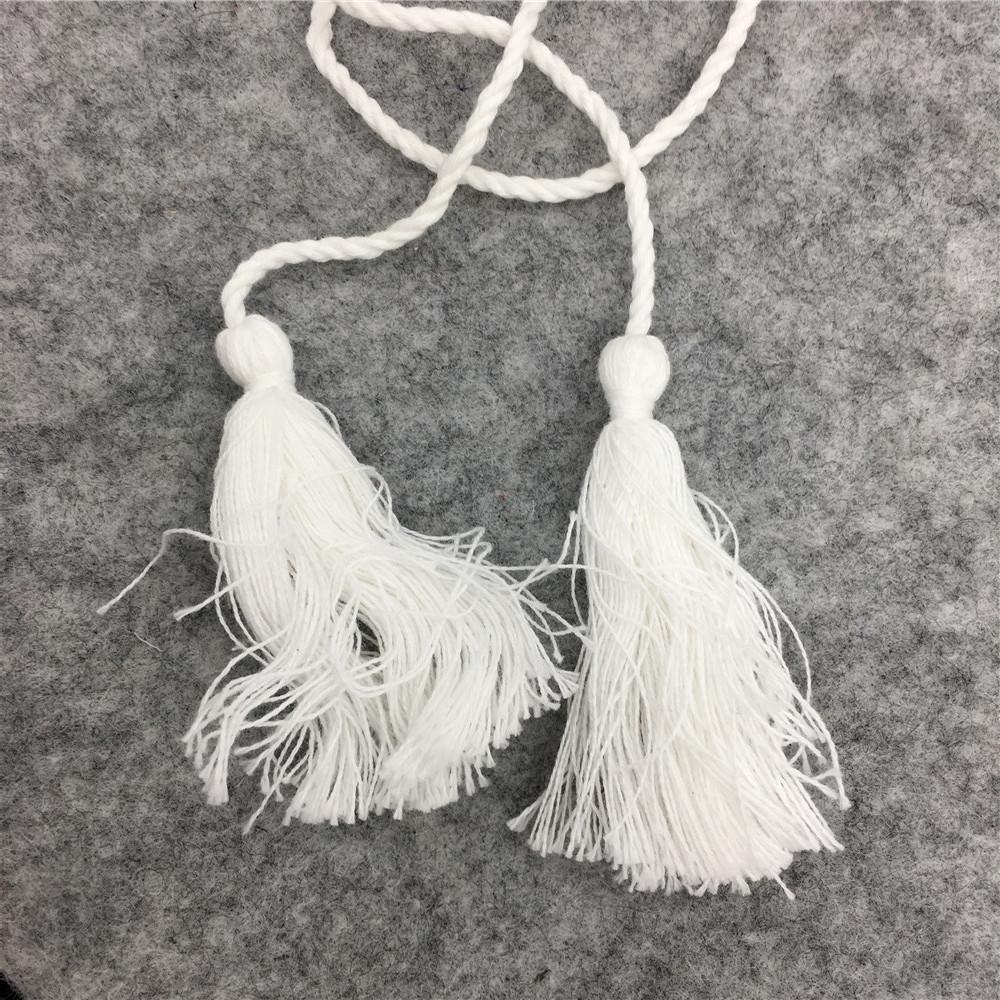 White Ethnic Style Embroidered Lace False Collar Prismatic Pattern Diy Lace-Up Clothing Accessories